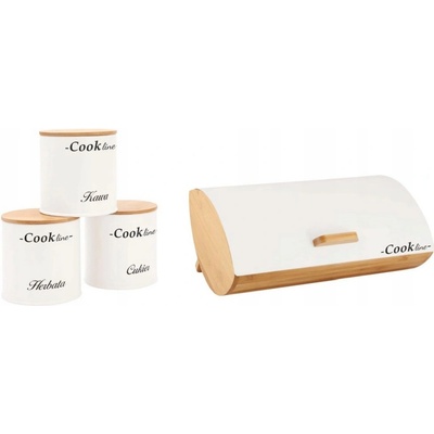 Sada chlebníku Cook Line, bílý kov