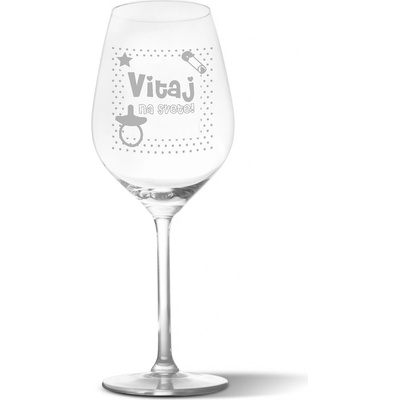 Sablio Pohár na víno Vitaj na svete 3 490 ml