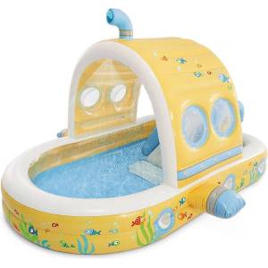 Intex Басейн детски надуваем 231x196x132 см, INTEX 56141NP Playcenter Submarine - със сенник (56141NP)