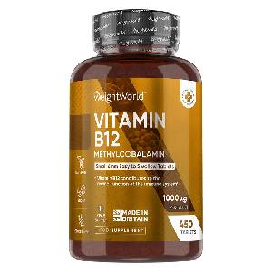 WeightWorld Нервна система Витамин В12 (метилкобаламин) 1000 g, 450 таблетки (125762 WW)