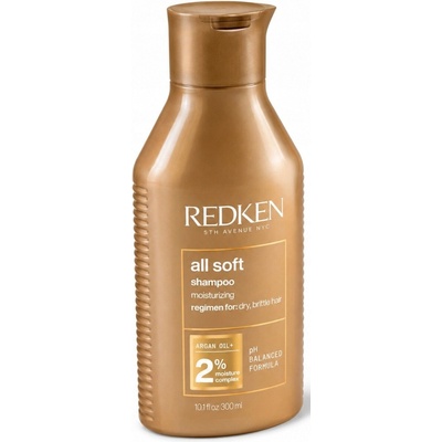 Redken All Soft šampon pro suché a lámavé vlasy s arganovým olejem 300 ml