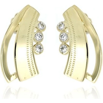 Zlatnictví U Kostela zlaté dámské náušnice lístečky 863