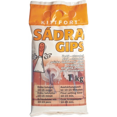 KITTFORT Šedá stavební sádra na zeď 1 kg
