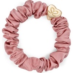 By Eloise London Gold Heart Silk Scrunchie цвят Champagne Pink