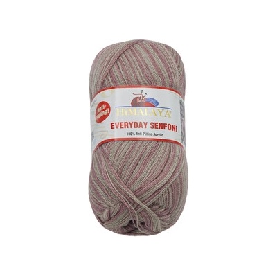 Priadza HiMALAYA EVERYDAY SENFONi - 100g / 196 m - fialová, béžová