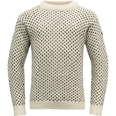 Devold Nordsjø Wool Sweater klasický vlněný svetr offwhite – Zboží Dáma