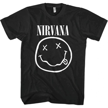 Image 1 of Nirvana White Happy Face Black M Риза (NIRVTS03MB02)