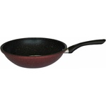 Russell Hobbs Уок тиган Rosberg R51320G26, алуминий, мраморно покритие, диаметър 26 cm, дълбочина 7 cm, бордо (R51320G26)