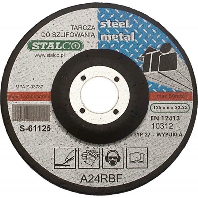 Stalco brúsny kotúč 125 x 6,0 x 22,23 mm S-61125