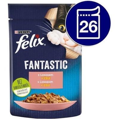Felix Fantastic s lososom v želé 26 x 85 g