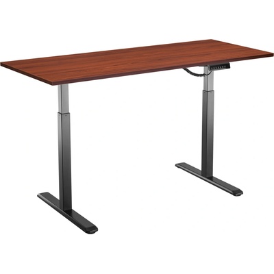 AlzaErgo Table ET2 čierny + doska TTE-03 160 × 80 cm lamino gaštan