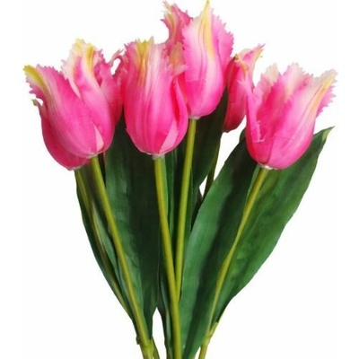 Umelá kytica tulipány ružové 44 cm