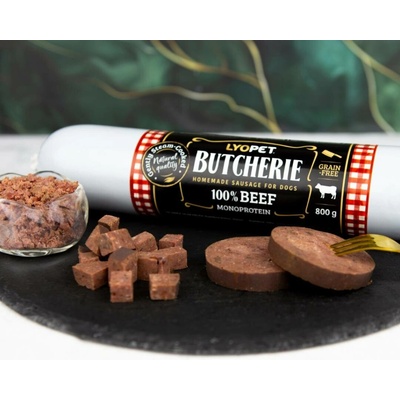 Lyopet Butcherie Beef sausage 800 g