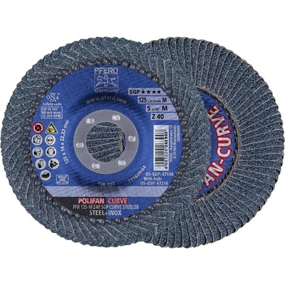 Pferd Z Vejárovitý brúsny kotúč 125 x 22.23 mm 67689052 10 ks
