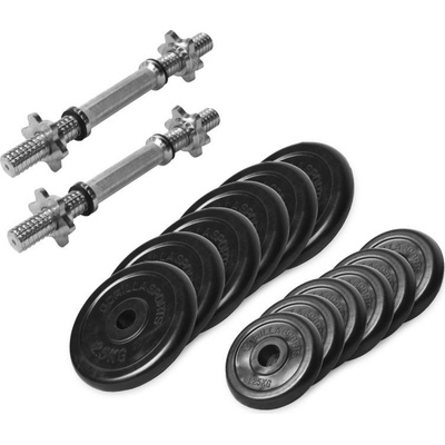 Gorilla Sports pogumovaná jednoručních činek- 27,5 kg