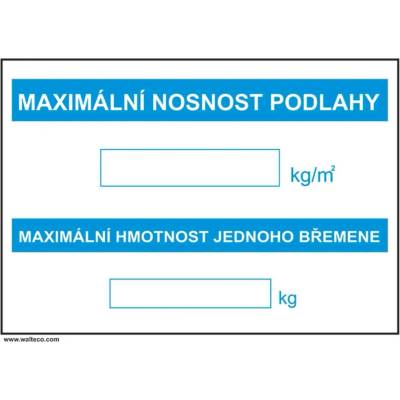 Walteco Maximální nosnost podlahy 297x210mm, formát A4, samolepka Množství: 1 ks , 20034