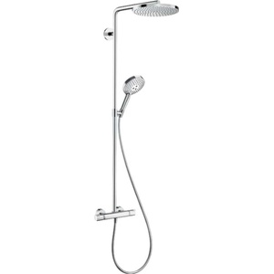 Hansgrohe Raindance S - Душ комплект с термостат, диаметър 24 cm, 3 струи, EcoSmart+, хром 28825000 (28825000)