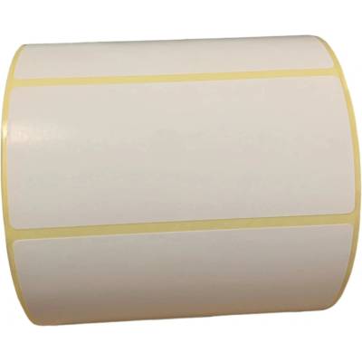 Papierová Etiketa 90 mm x 40 mm, Pololesklý papier, Biela, Dutinka 40 mm, 1000 ks/kotúč, Odlepiteľné lepidlo, Priemer kotúča 94 mm