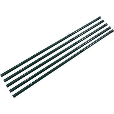 Plotový stĺpik súprava, machová zelená, RAL 6005, 150 cm, ø 34 mm, kov, 5 ks, 16200433