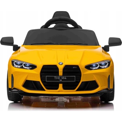 Joko elektrické autíčko BMW M4 penové kolesá kožené sedadlo žltá