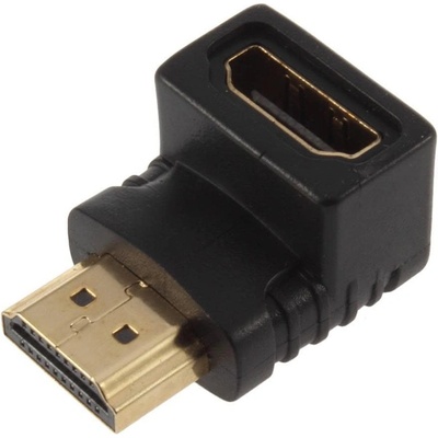 DeTech Преходник DeTech 17121, от HDMI(ж) към HDMI(м), черен, ъглов (df17121)