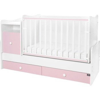 Lorelli Трансформиращо се детско легло Lorelli - Trend Plus, бяло и Orchid Pink (10150590038P)