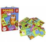 LEAN Toys Logic Game Double-Sided Domino Animals Puzzle 10cm x 5cm 28 Pieces