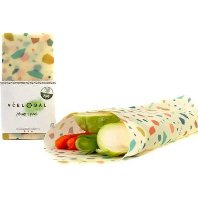 Včelobal voskované bavlněné ubrousky na jídlo Vegan L