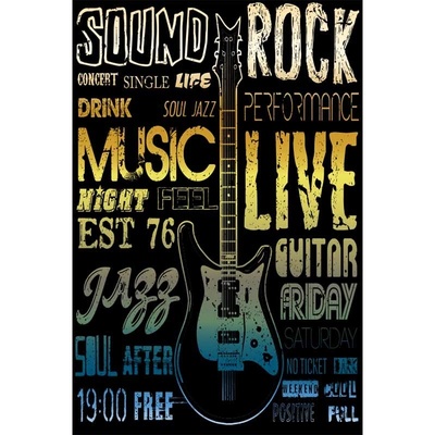 Ceduľa Sound Rock Music Live