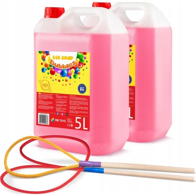 MBTOYS Tekutina na bublifuk 10L a 2 HŮLKY JUNIOR SET