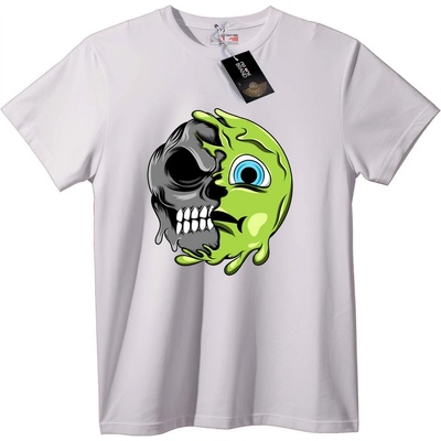 NOONEBRAND Тениска Skull с Зелено Лице - 6XL, Black