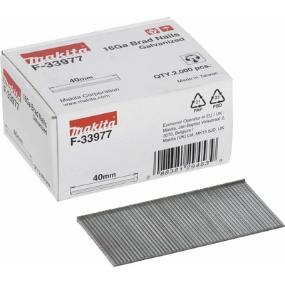 Makita NAILS (PIN) 16GA 40mm PRO DBN600 (2000KS)