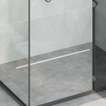 vidaXL 360° Душов отвод с тънък модел Сребристо 90 cm (42015989)