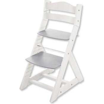 Hajdalánek Rostoucí židle Maja opěrka do kulata bílá / světle šedá