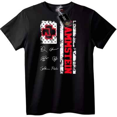 NOONEBRAND Тениска с кръст на Rammstein - XL, Black