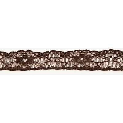 Silonové čipka - hnědá - šířka 2 cm