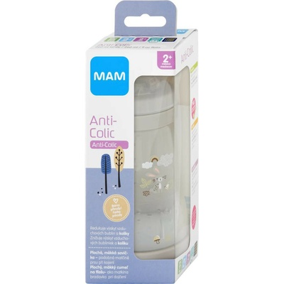 Mam detská antikoliková fľaša Easy Start šedá 260 ml