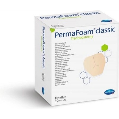 PermaFoam Polyuretanové krytí Classic Tracheo 8 x 8 cm 10 ks