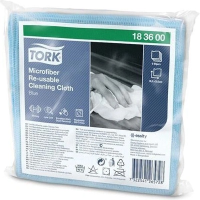 Tork Čistiaca utierka z mikrovlákna na opakované použitie 1-vrstvová W8 systém modrá