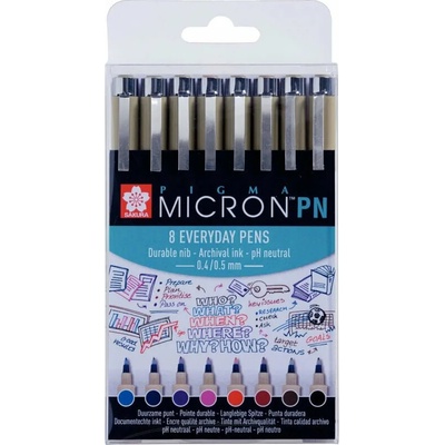 Sakura Pigma Micron PN 8 Технически химикалки 8 бр (POXSDKPN8-SAKURA)