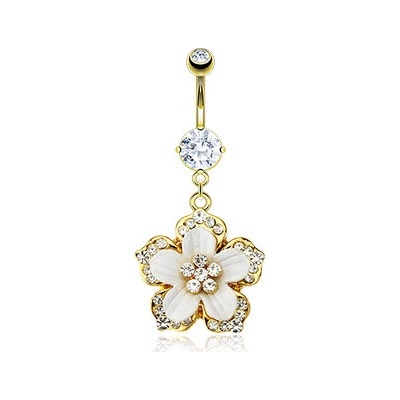 Marre piercing do pupíku kytička HWGDPN12452