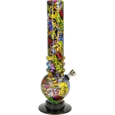 BVPK Bong akrylový Graffiti žlutočervený 26cm – Zbozi.Blesk.cz