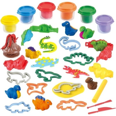 Playgo Plastelína dinosaurus set 6x56g