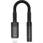 DEVIA iPhone 14 Plus / 14 Pro Max / 14 Pro DEVIA EC090 аудио кабел-адаптер с 3, 5 мм жак - Lightning, 12 см, ЧЕРЕН (ST111172)