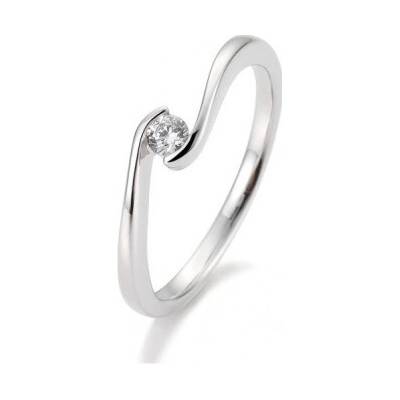 Sofia Diamonds prsteň z bieleho zlata s diamantom BE41 85940