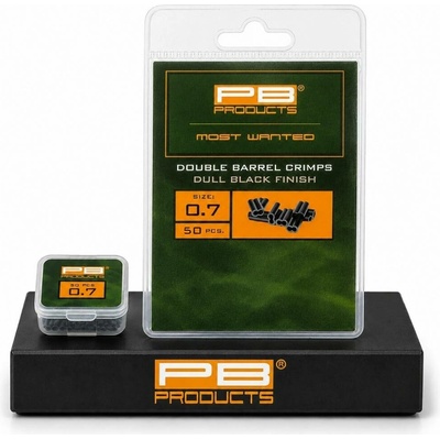 PB Products Double Barrel Crimps 0,7 mm – matná černá 50 ks