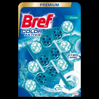 Bref Blue Aktiv WC blok Premium Mail Checker 3 x 50 g