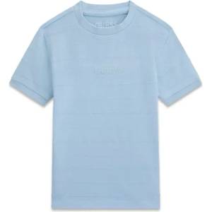 GUESS Светлосиня тениска за мини момче с бродиран бял надпис Guess