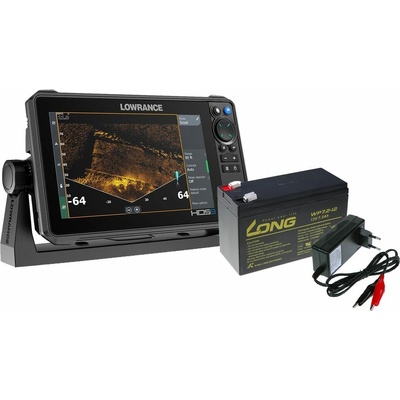 Lowrance Echolot HDS Pro 9 so sondou Active Imaging HD + batéria + nabíjačka