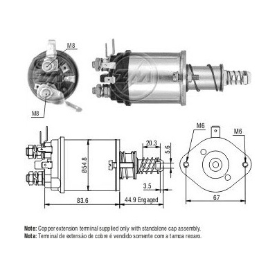 Spínač startéru 25626D Lucas 25626A